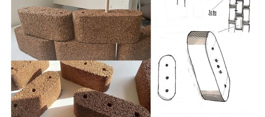 Studente presenteert product in kurk op expo in Brussel