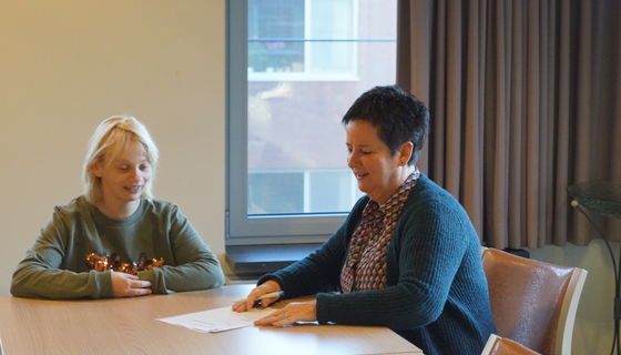 Met begeleiding voor een werkgever